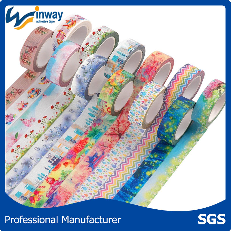 Wholesale manufactory custom print gold foil washi tape