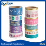 Custom Printed Fashion Multi Colorful Decoration Gold Foil Stationery Label Washi Masking Tape